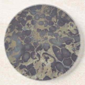 Coaster - Tan & Black Marble