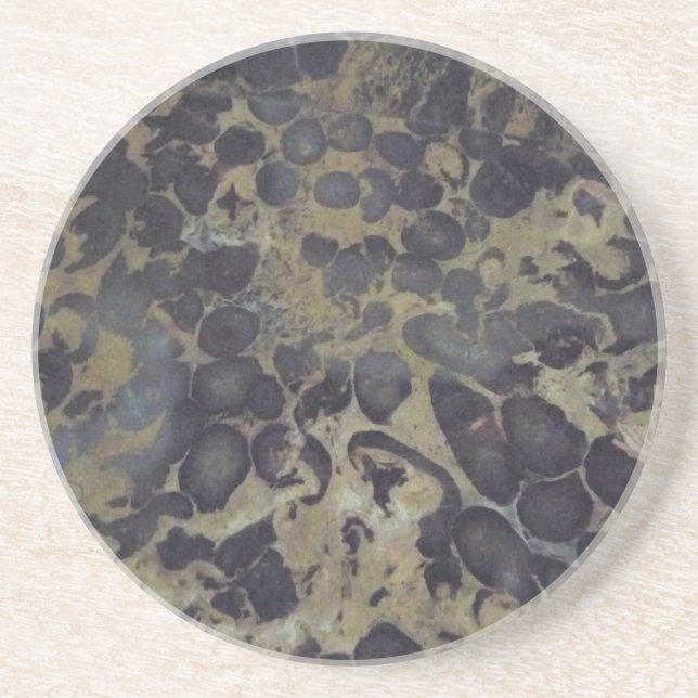 Coaster - Tan & Black Marble (Front)