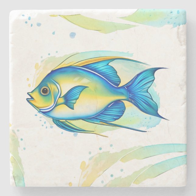 Coaster - Watercolor Series: Angelfish (Front)