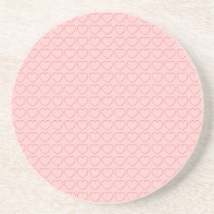 Coaster - Wire Framed Hearts on Pink