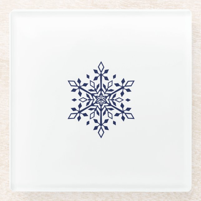Coaster with a blue snowflake (Front)