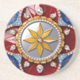 Coaster with Colombian Colours Design