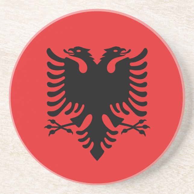 Coaster with Flag of Albania (Front)