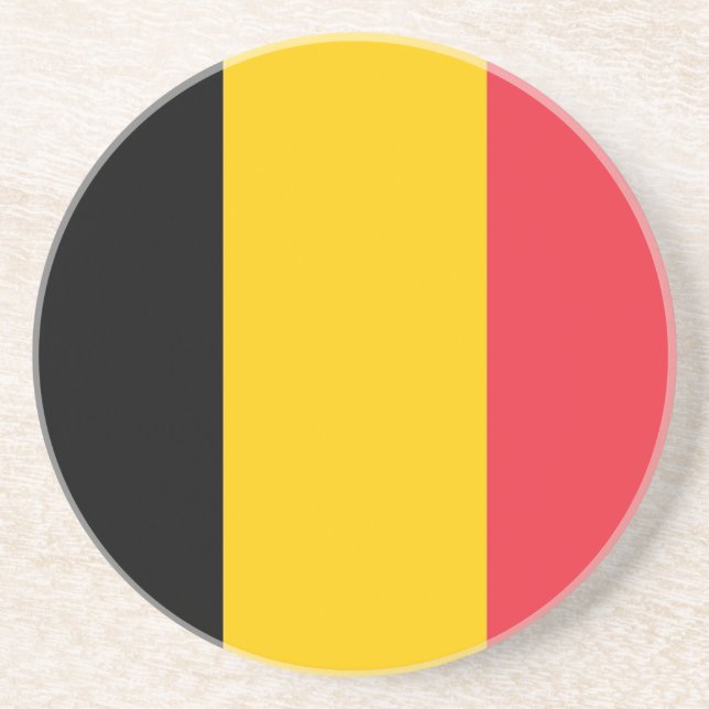 Coaster with Flag of Belgium (Front)