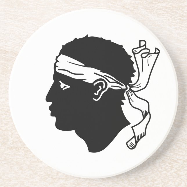 Coaster with Flag of Corsica, France (Front)