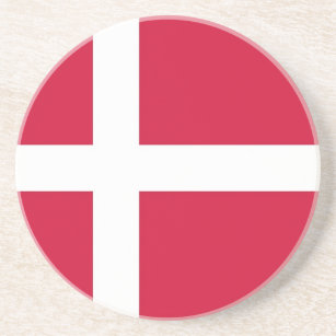 Coaster with Flag of Denmark