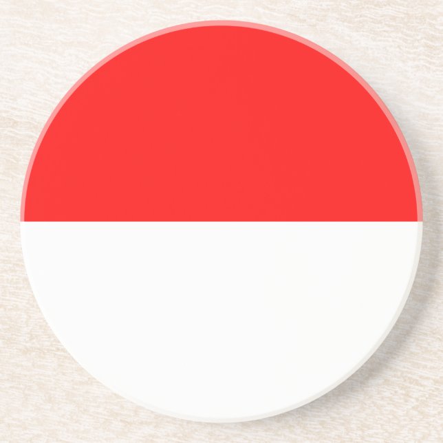 Coaster with Flag of Indonesia (Front)