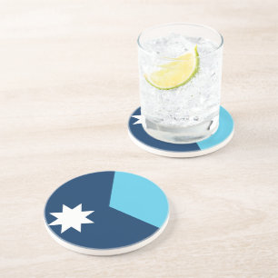 Coaster with Flag of Minnesota, USA