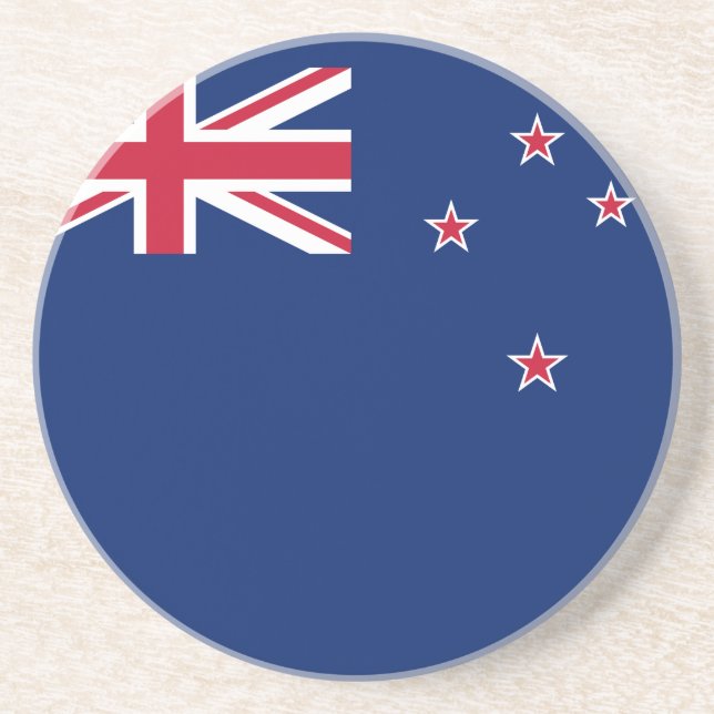 Coaster with Flag of New Zealand (Front)