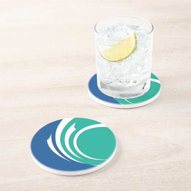 Coaster with Flag of Ottawa, Canada (Side)