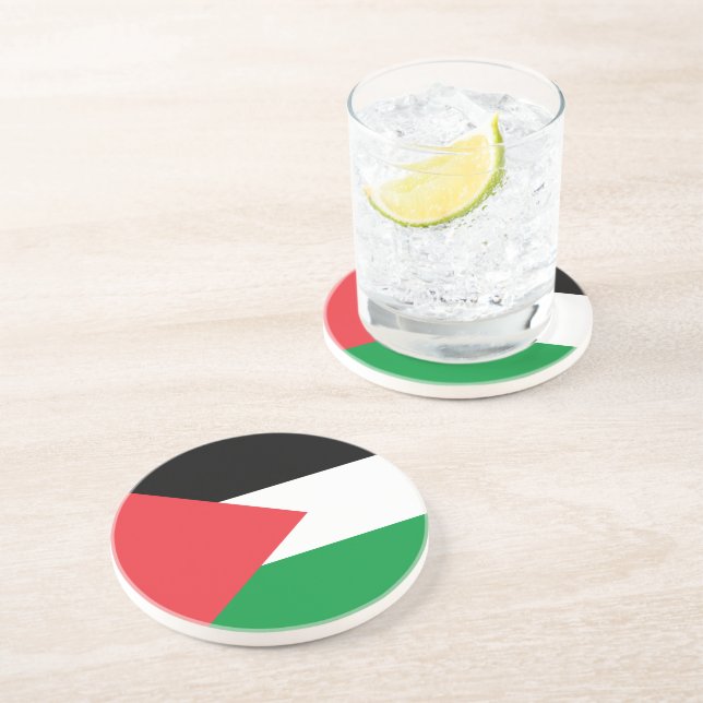 Coaster with Flag of Palestine (Side)