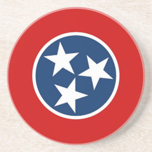 Coaster with Flag of the Tennessee, USA