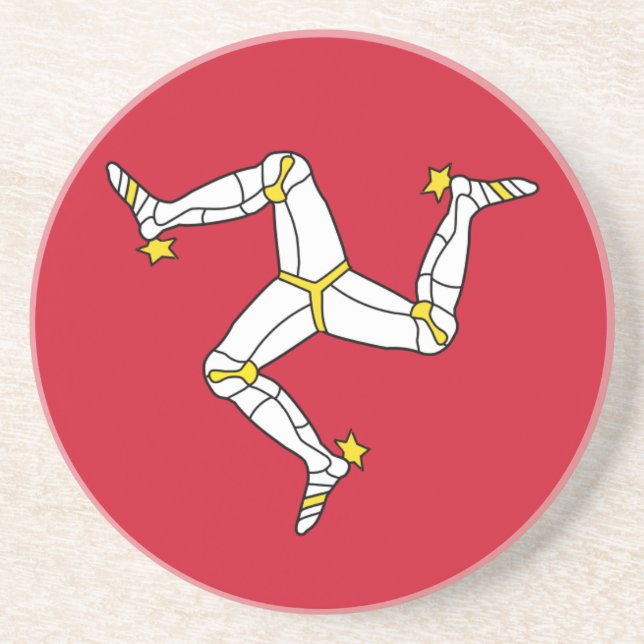 Coaster with Isle of Man Flag, United Kingdom (Front)