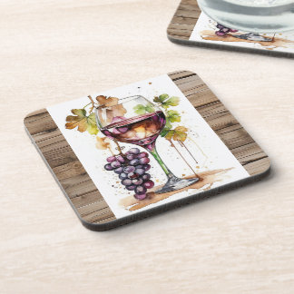 Coasters/ Doorgles/ Wine glass and Grapes Coaster