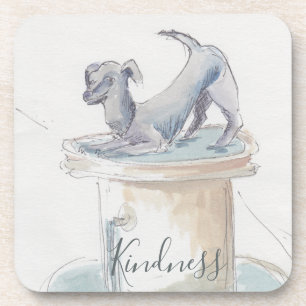 Coasters "London/Dog Watercolor Sketch "