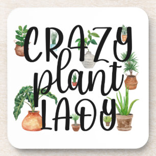 Coasters Set Crazy Plant Lady