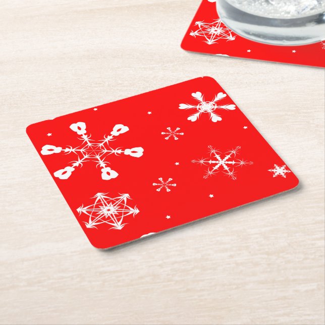 Coasters - Snowflakes - Christmas (Angled)