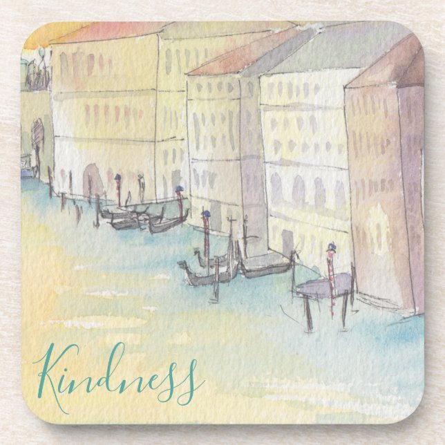 Coasters "Venice Watercolor Sketch " (Front)