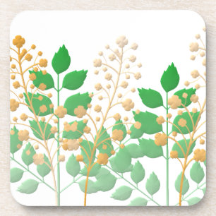 Coasters with Flowers and Leaves