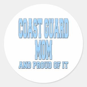 coastguardmomproud classic round sticker