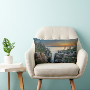Coastline   Acadia National Park, Maine Lumbar Pillow