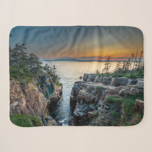 Coastline | Acadia National Park, Maine Sherpa Blanket (Front (Horizontal))