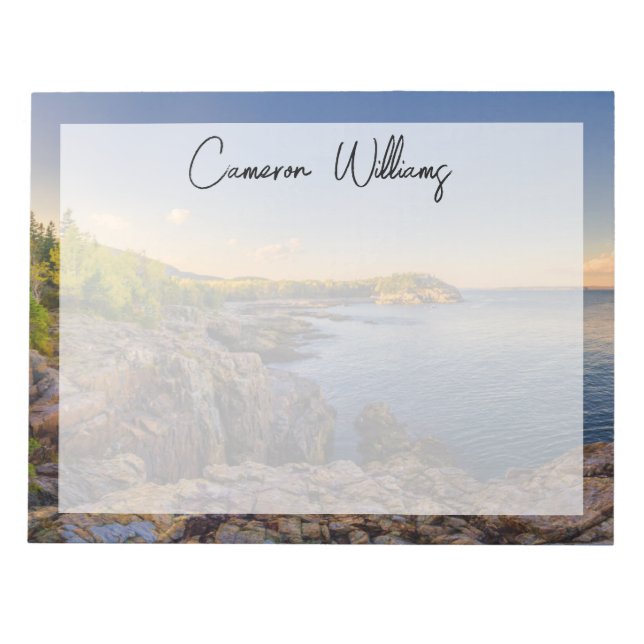 Coastline | Acadia National Park, Schooner Head Notepad (Front)