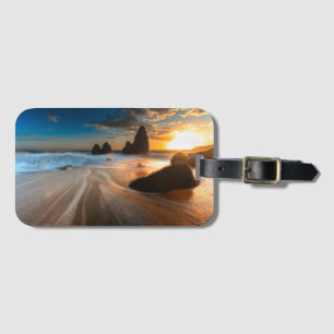 Coastline At Sunset   Northern California Luggage Tag