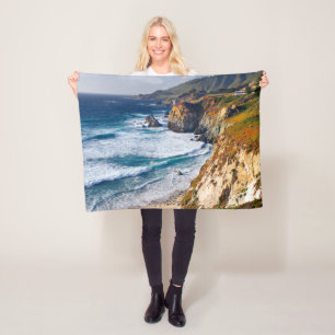 Coastline Big Sur, California Fleece Blanket