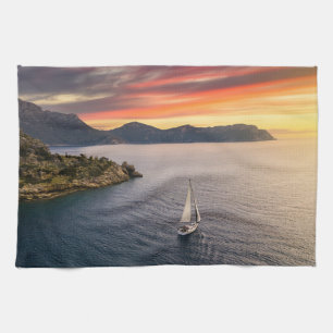 Coastline Bodrum, Turkey Kitchen Towel