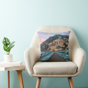 Coastline   Campania, Italy Throw Pillow