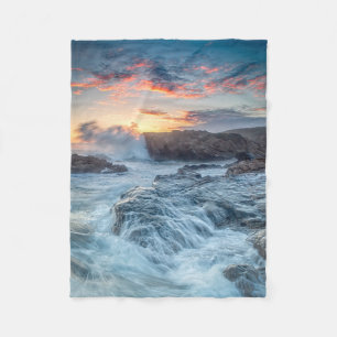 Coastline   Carmel California Fleece Blanket