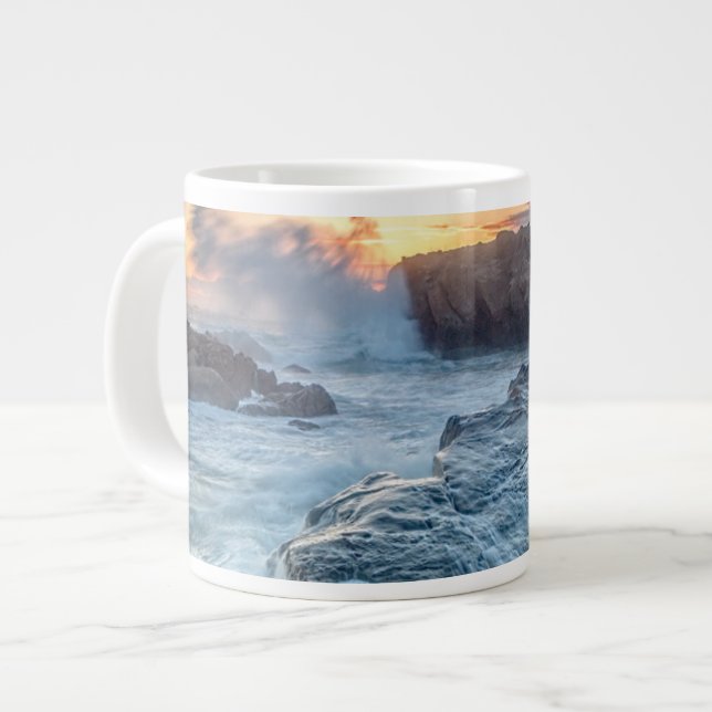 Coastline | Carmel California Large Coffee Mug (Front Left)
