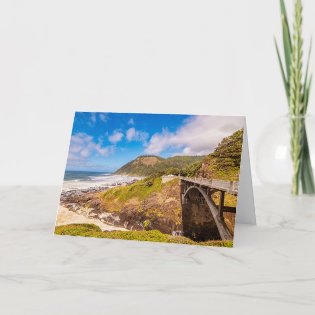 Coastline | Cook's Chasm, Yachats, Oregon Card (Front)