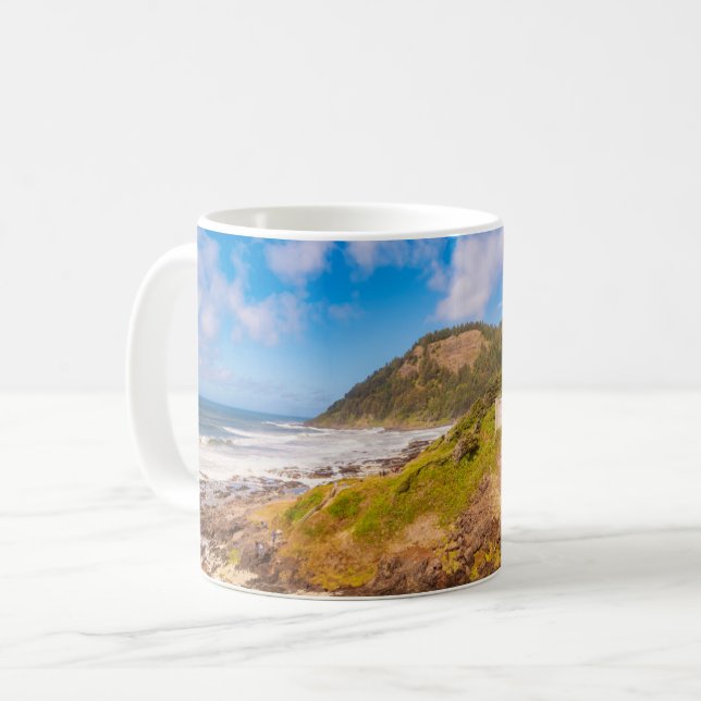 Coastline | Cook's Chasm, Yachats, Oregon Coffee Mug (Front Left)