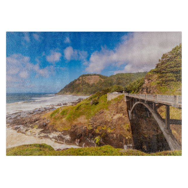 Coastline | Cook's Chasm, Yachats, Oregon Cutting Board (Front)