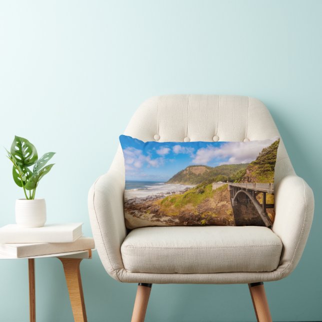Coastline | Cook's Chasm, Yachats, Oregon Lumbar Pillow (Chair)