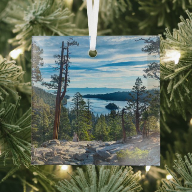 Coastline | Emerald Bay, Lake Tahoe, California Glass Ornament (Insitu)