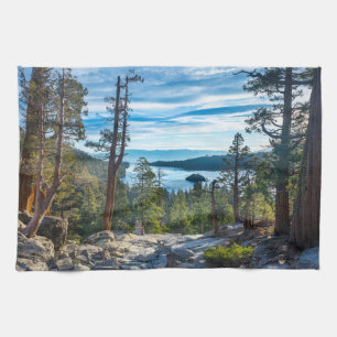 Coastline Emerald Bay, Lake Tahoe, California Kitchen Towel