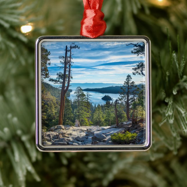 Coastline | Emerald Bay, Lake Tahoe, California Metal Ornament (Tree)