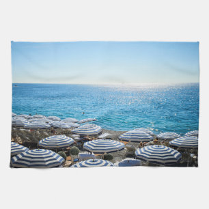 Coastline   French Riviera, Nice France Kitchen Towel