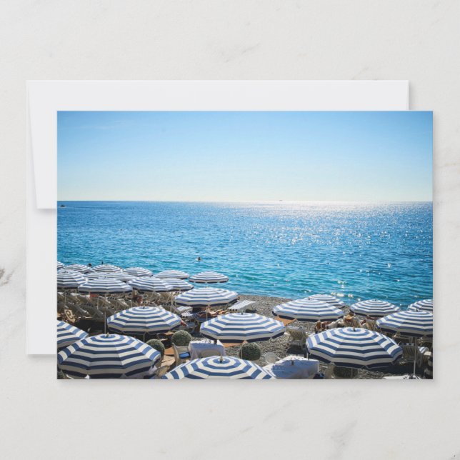 Coastline | French Riviera, Nice France Thank You Card (Front)