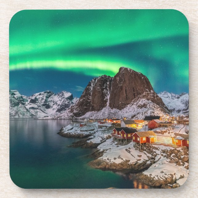 Coastline | Lofoten Islands, Hamnoy, Norway Coaster (Front)