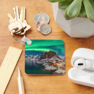 Coastline   Lofoten Islands, Hamnoy, Norway Keychain