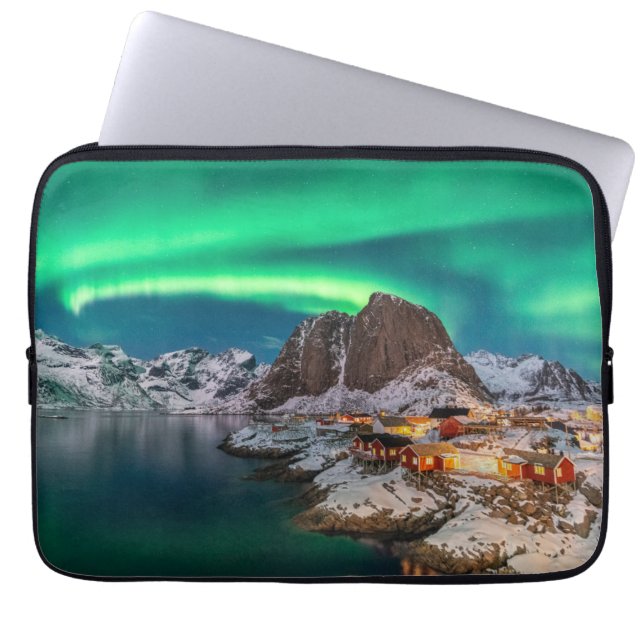 Coastline | Lofoten Islands, Hamnoy, Norway Laptop Sleeve (Front)
