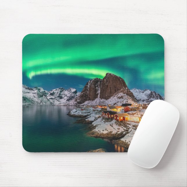 Coastline | Lofoten Islands, Hamnoy, Norway Mouse Pad (With Mouse)