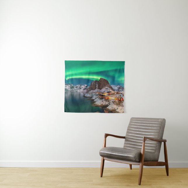 Coastline | Lofoten Islands, Hamnoy, Norway Tapestry (In Situ (Horizontal))