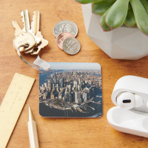 Coastline   Manhattan, New York City Keychain