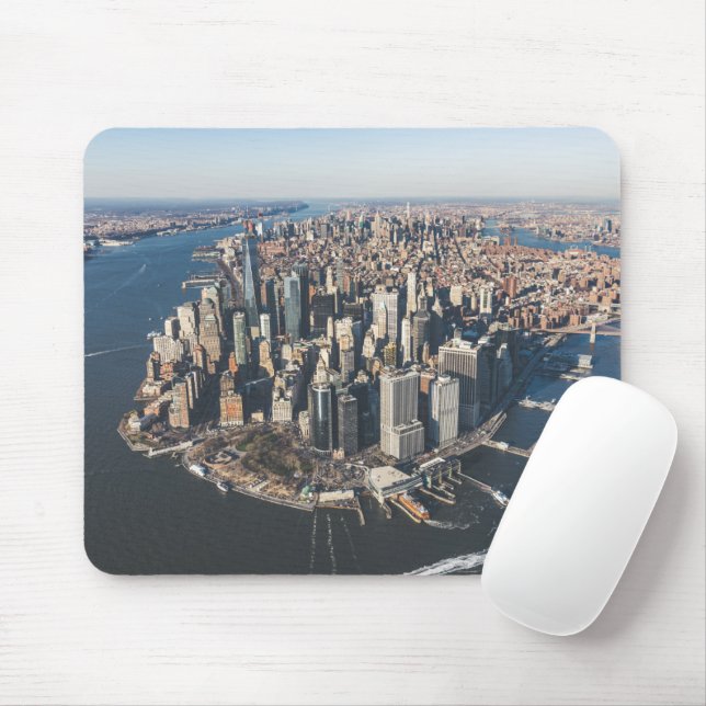 Coastline | Manhattan, New York City Mouse Pad (With Mouse)