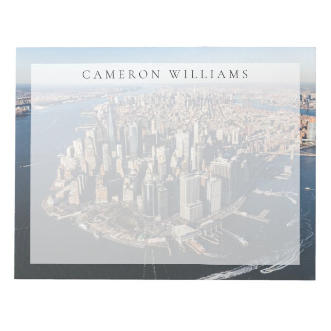 Coastline | Manhattan, New York City Notepad (Front)